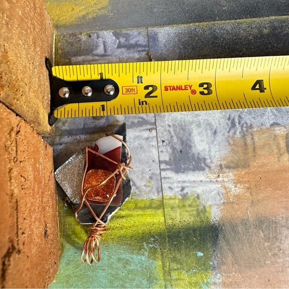 Handmade pendant necklace OOAK Handcrafted Wire-Wrapped Stone - Picture 4 of 7